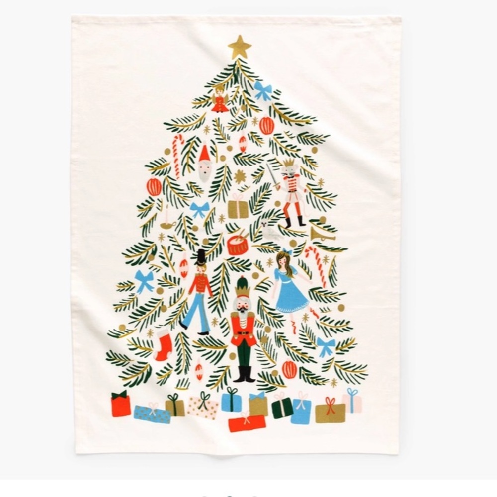 NWT Rifle Paper Co Holiday Tea Towel